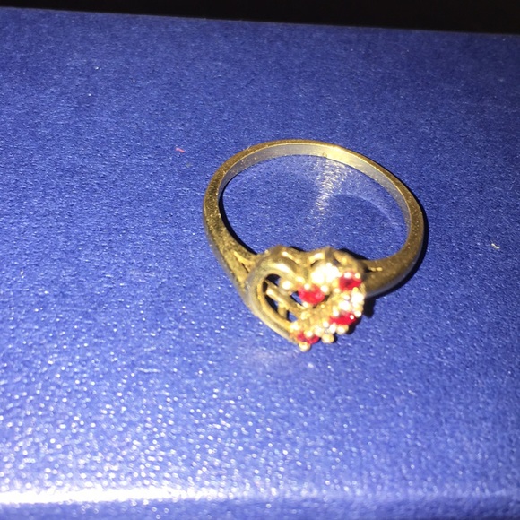 10k gold ruby heart-shaped ring. Open to offers - Picture 1 of 4